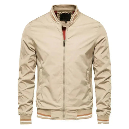 Blouson Aviateur Classique À Rayures Côtelées Pour Homme | Automne
