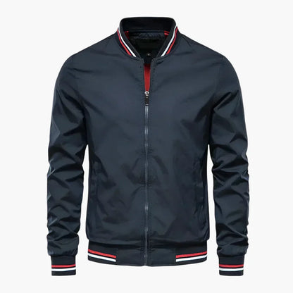 Blouson Aviateur Classique À Rayures Côtelées Pour Homme | Automne