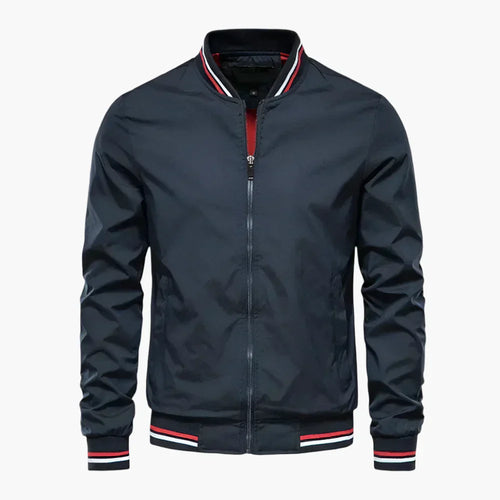 Blouson Aviateur Classique À Rayures Côtelées Pour Homme | Automne