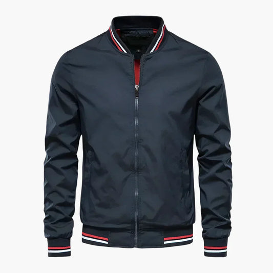 Blouson Aviateur Classique À Rayures Côtelées Pour Homme | Automne