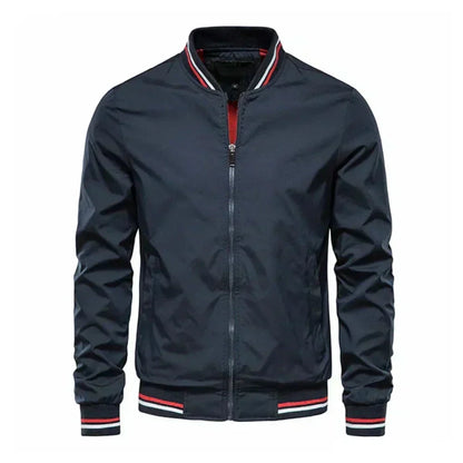 Blouson Aviateur Classique À Rayures Côtelées Pour Homme | Automne