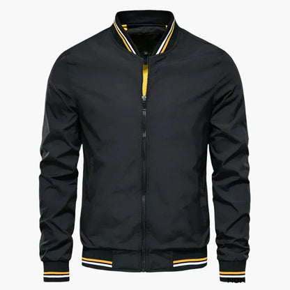 Blouson Aviateur Classique À Rayures Côtelées Pour Homme | Automne