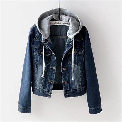 Veste En Jean Avec Capuche Amovible Pour Femme | Style Décontracté