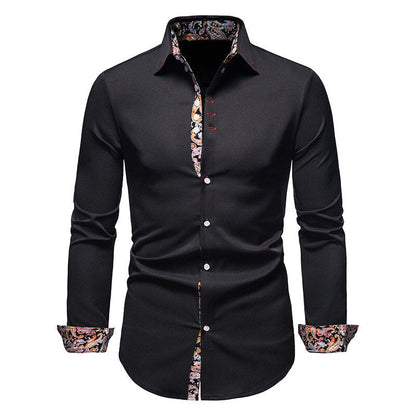 Chemise Homme Cintrée Imprimée À Manches Longues | Tendance
