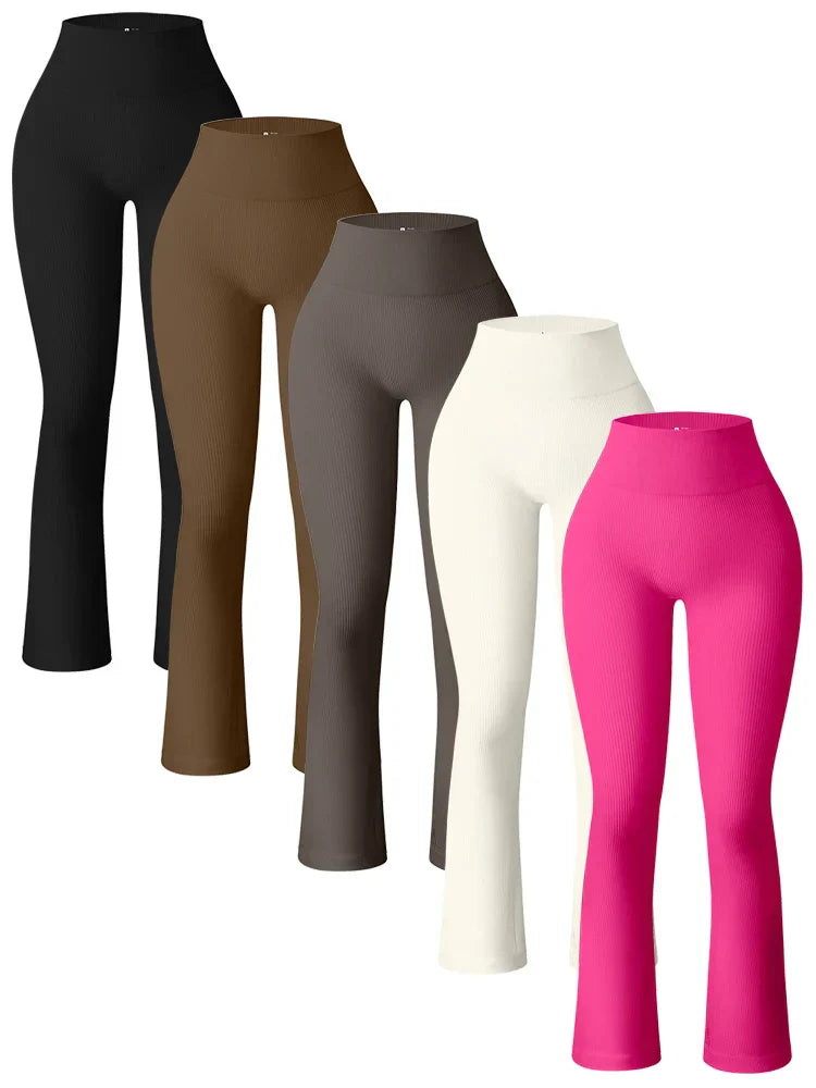 Pantalon De Yoga Évasé Décontracté Pour Femme | Taille Haute
