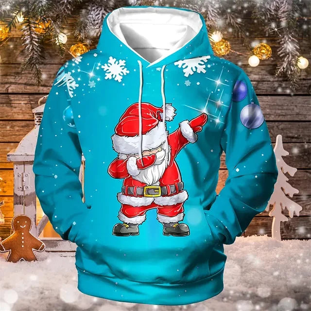 Sweat À Capuche De Noël Stylé Pour Homme | Manches Longues