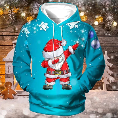 Sweat À Capuche De Noël Stylé Pour Homme | Manches Longues