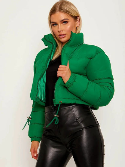Veste Courte Matelassée Pour Femme | Manches Longues
