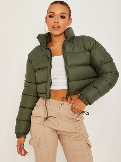 Veste Courte Matelassée Pour Femme | Manches Longues