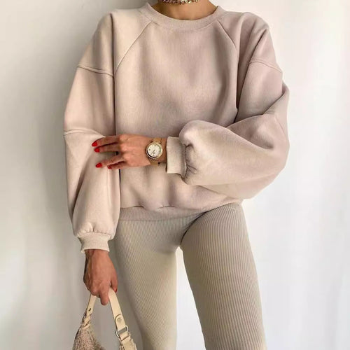 Sweat-shirt Ras Du Cou À Manches Raglan Pour Femme | Surdimensionné