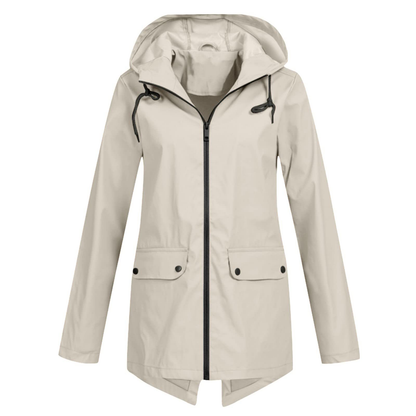 Veste De Pluie Zippée Pour Femmes | Mi-longueur