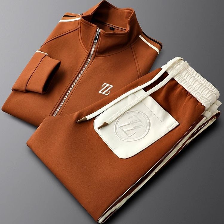 Ensemble De Survêtement Zippé 2 Pièces Pour Homme | Manches Longues