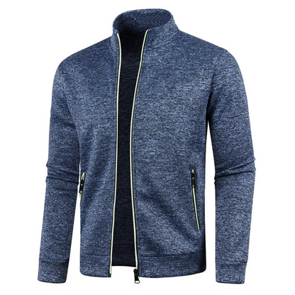 Veste D'hiver Décontractée À Fermeture Éclair Pour Homme | Col Montant