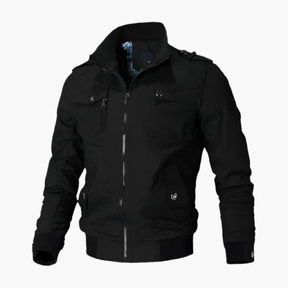 Blouson Aviateur Classique À Col Montant Pour Homme | Multipoches