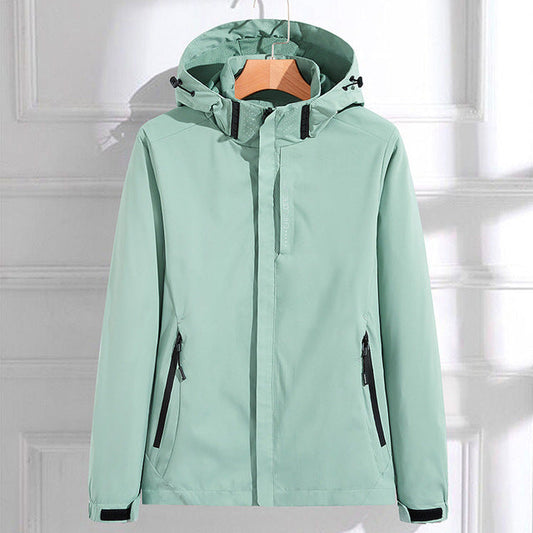 Imperméable D'extérieur À Capuche Pour Femme | Poches Zippées