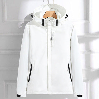 Imperméable D'extérieur À Capuche Pour Femme | Poches Zippées