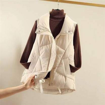 Gilet Sans Manches Avec Poches Avant Pour Femme | Hiver