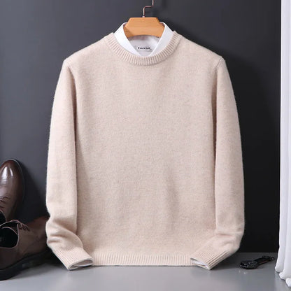 Pull Col Rond En Cachemire Pour Homme | Manches Longues