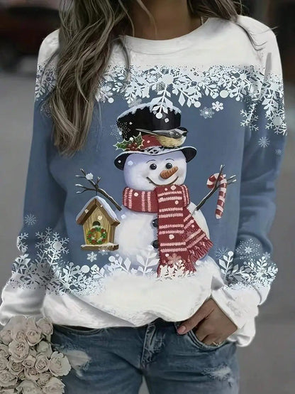 Pull de Noël Femme - Confort Doux avec Imprimé Bonhomme de Neige 10