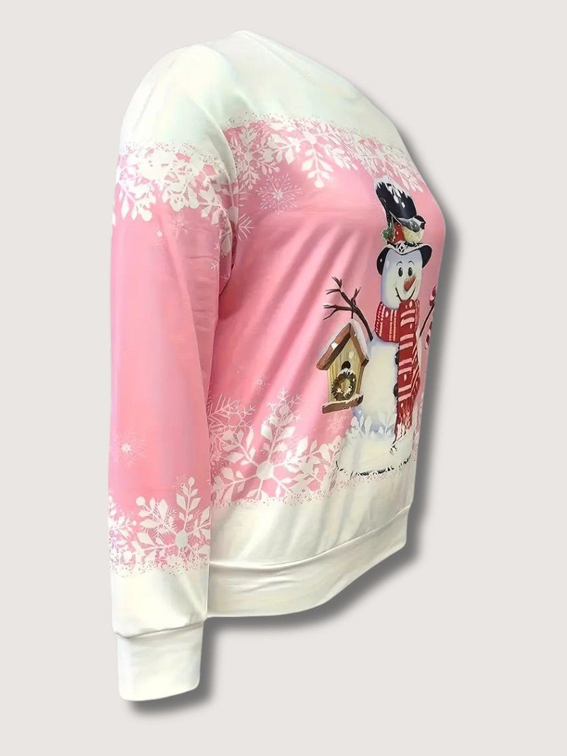 Pull de Noël Femme - Confort Doux avec Imprimé Bonhomme de Neige 3