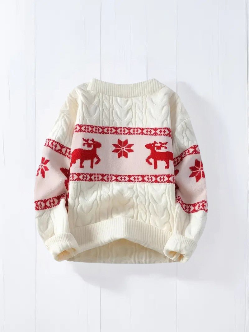 Pull de Noël Femme Renne – Confort Doux pour les Fêtes 1
