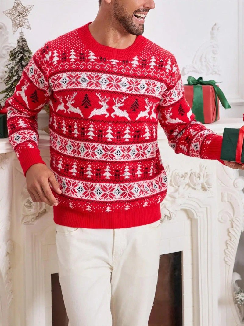 Pull de Noël Homme – Confort Doux avec Motifs Festifs 2