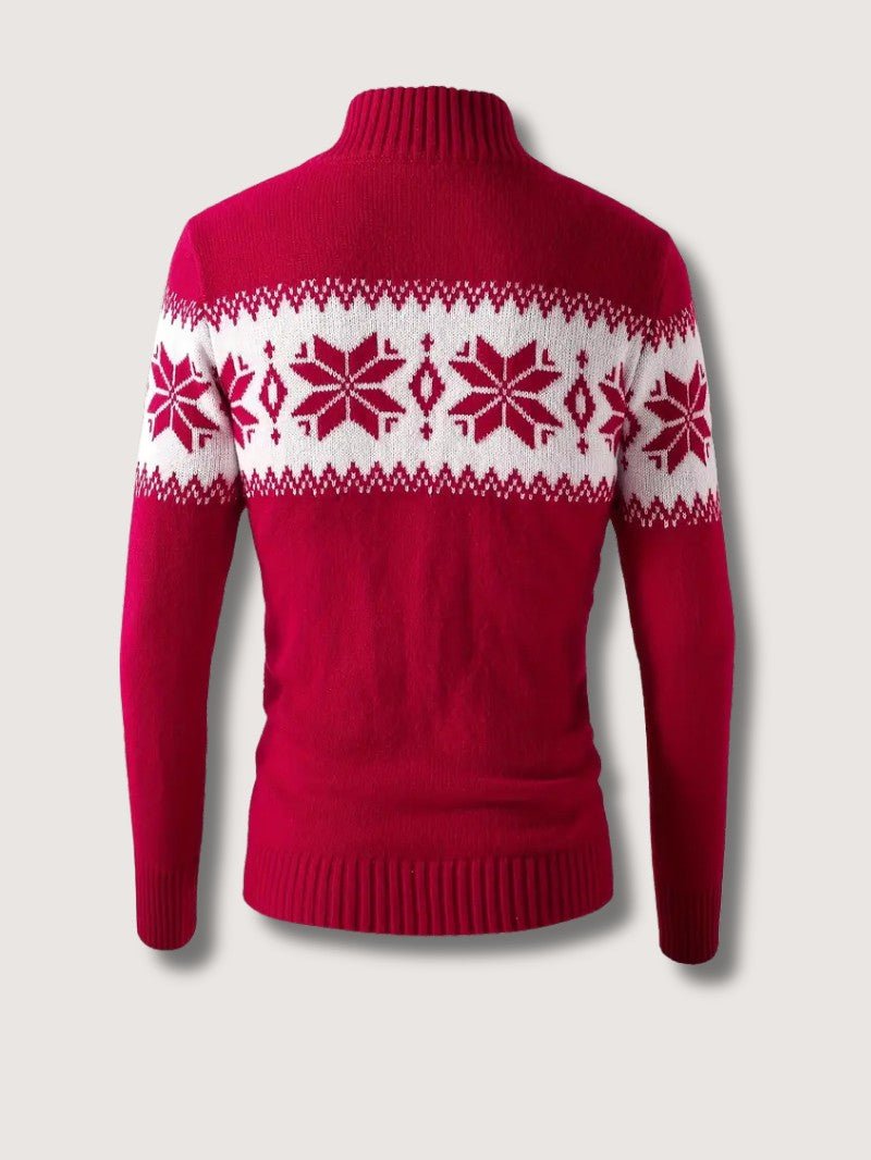 Pull de Noël Homme – Confort Vintage avec Motif Flocon 2