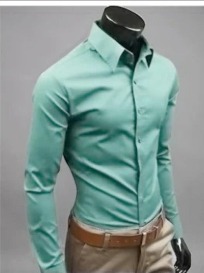 Chemise Formelle Sans Repassage Pour Homme Avec Haute Élasticité | À La Mode