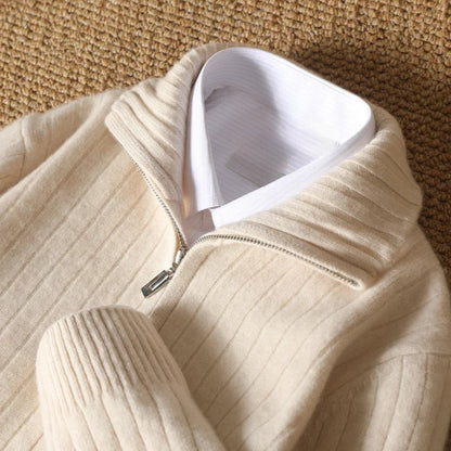Pull D'hiver En Cachemire Tendance Pour Homme | Avec Fermeture Éclair