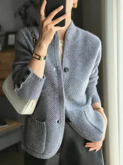 Cardigan D'hiver En Cachemire Pour Femme Avec Boutons | Tendance