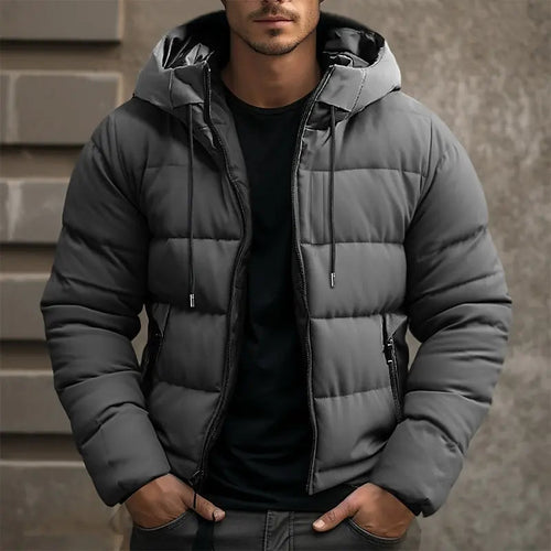 Doudoune D'hiver À Capuche Et Manches Longues Pour Homme | Doudoune