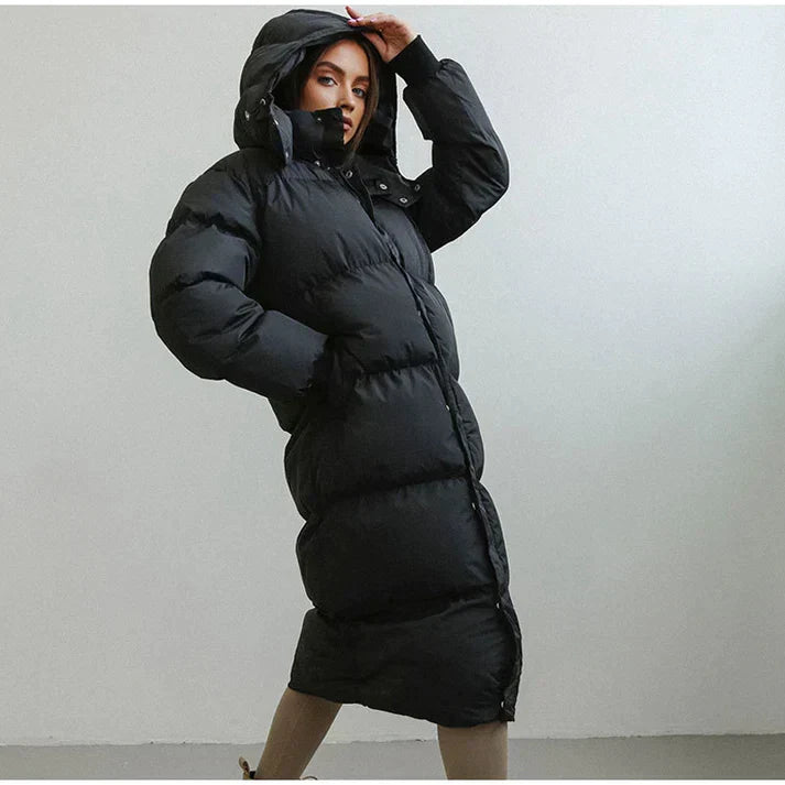 Doudoune Longue À Capuche Pour Femme | Chaude