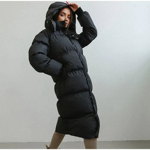 Doudoune Longue À Capuche Pour Femme | Chaude
