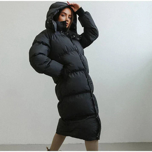 Doudoune Longue À Capuche Pour Femme | Chaude