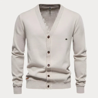 Cardigan Boutonné En Tricot Pour Homme | Manches Longues