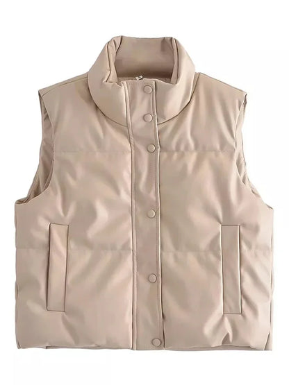 Gilet Matelassé Classique Pour Femme | Court