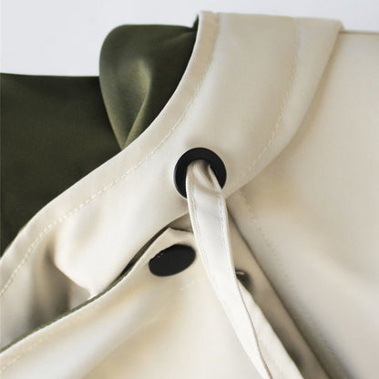 Trench-coat Court Et Élégant Pour Femme | Col Drapé