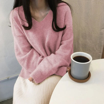 Pull En Cachemire Pour Femme Pour L’Hiver | Col En V