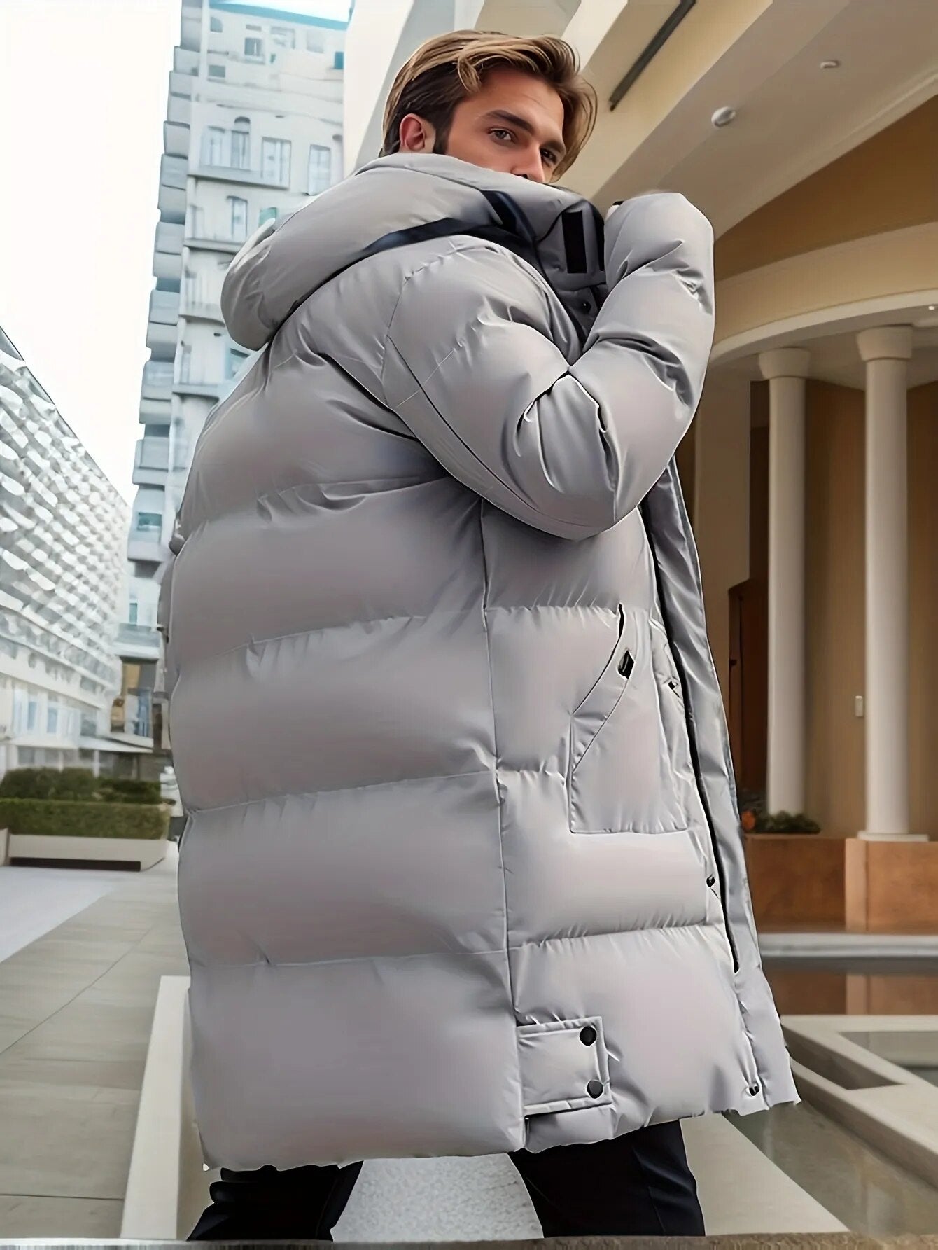 Parka D’Hiver Matelassée Pour Homme | Avec Capuche