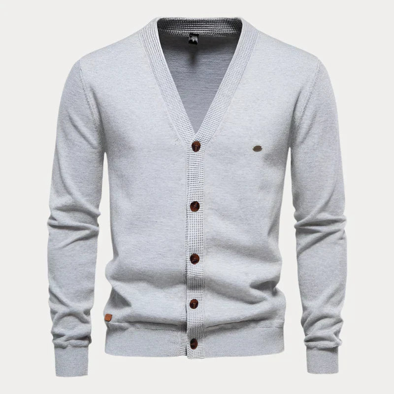 Cardigan Boutonné En Tricot Pour Homme | Manches Longues
