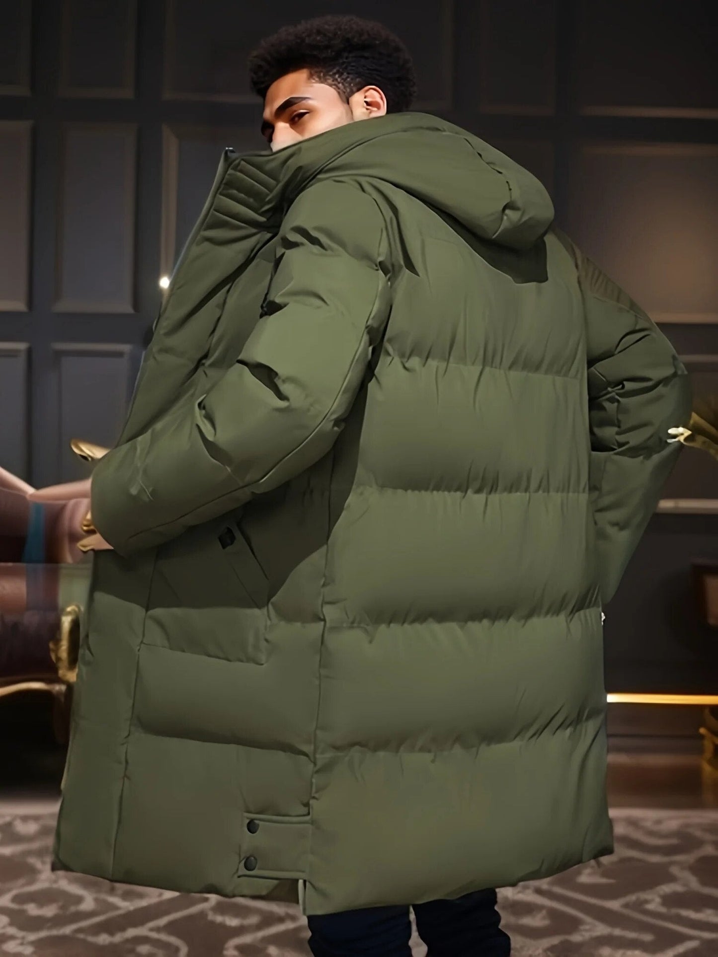 Parka D’Hiver Matelassée Pour Homme | Avec Capuche