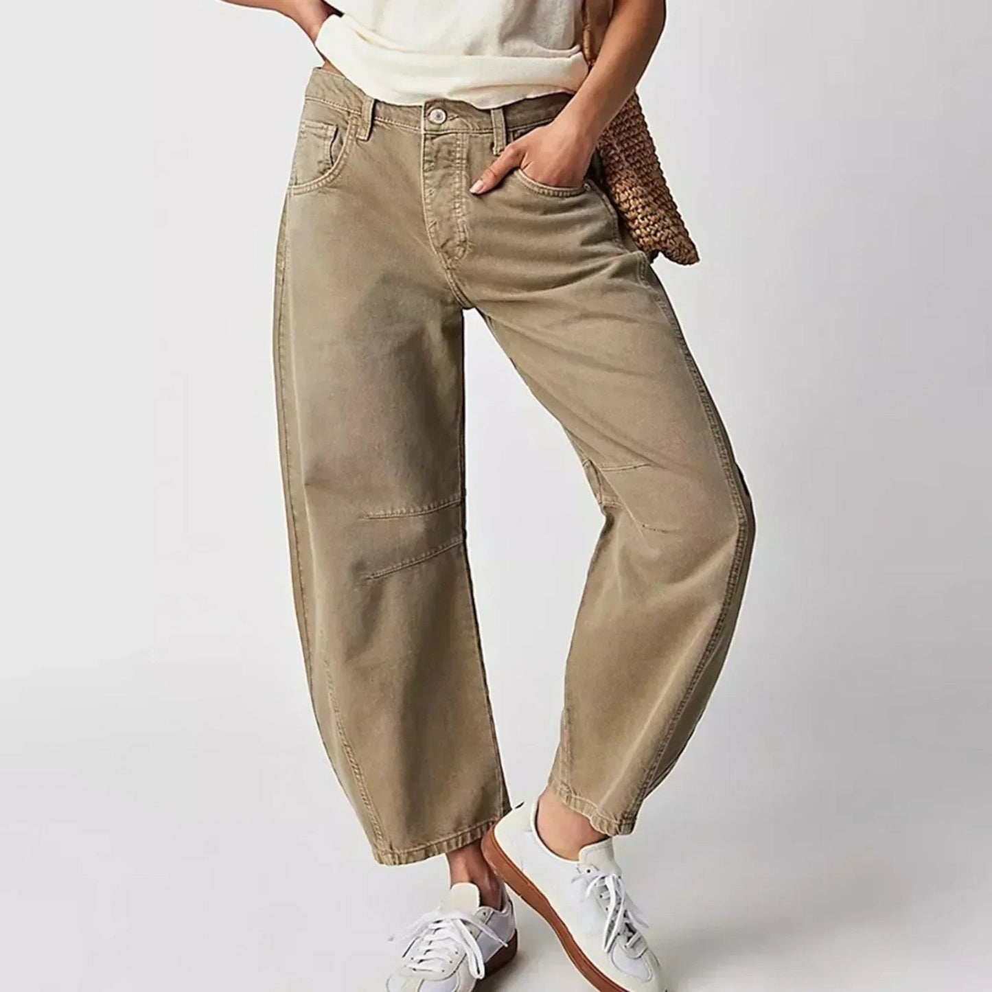 Anouk | Pantalon Denim Décontracté À Jambe Large Pour Femmes