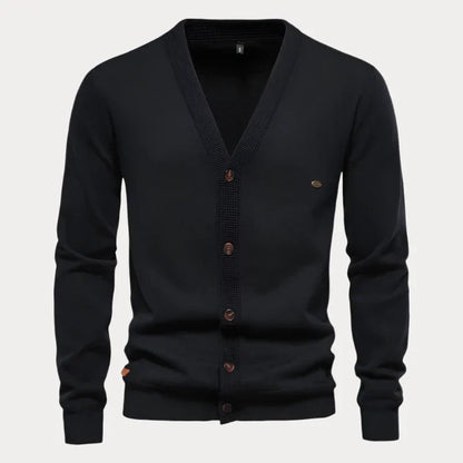 Cardigan Boutonné En Tricot Pour Homme | Manches Longues