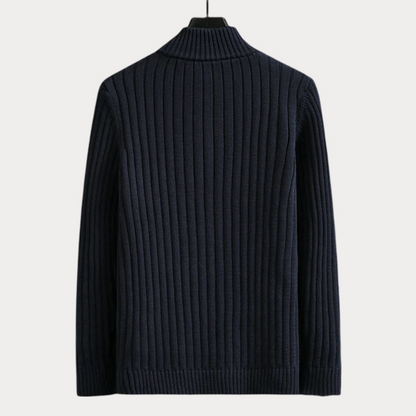 Pull Décontracté À Manches Longues Pour Homme | Col Montant
