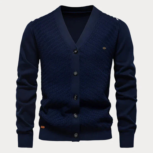 Cardigan Classique Boutonné À Col En V Pour Homme | Manches Longues