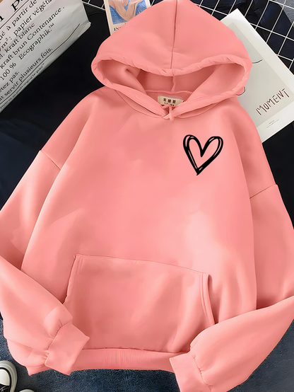Sweat À Capuche Décontracté À Poche Pour Femme | Coupe Ample