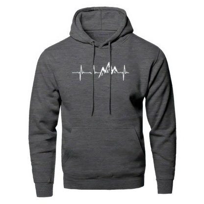 Sweat-Shirt Graphique Mountain Heartbeat Pour Homme | Manches Longues