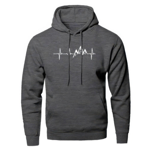 Sweat-Shirt Graphique Mountain Heartbeat Pour Homme | Manches Longues