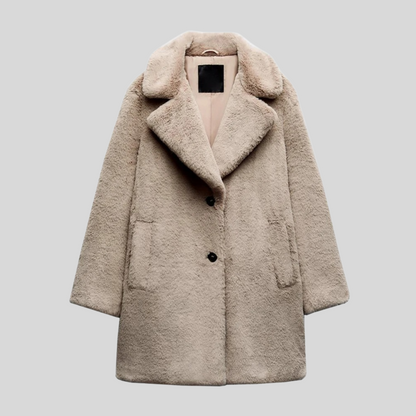 Manteau d'hiver en fourrure Teddy pour femme | Surdimensionné