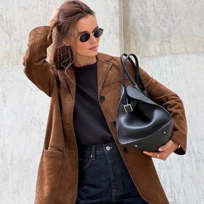 Veste Tendance Avec Fermeture À Boutons Pour Femmes | Chaud
